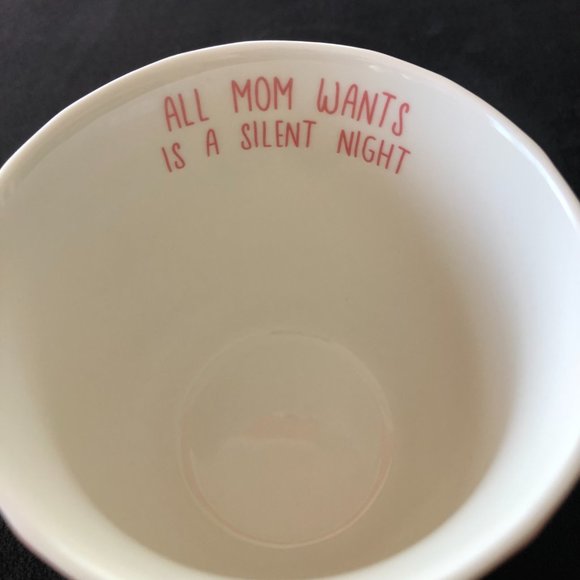 OPAL HOUSE "ALL MOM WANTS IS A SILENT NIGHT " Winter Snow Flakes Coffee … - Picture 2 of 6